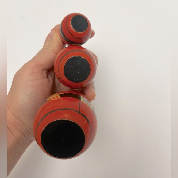 Vintage ⚜️♥️⚜️ Santa Family Christmas Russian Nesting Dolls Set of 3 - Picture 8 of 11